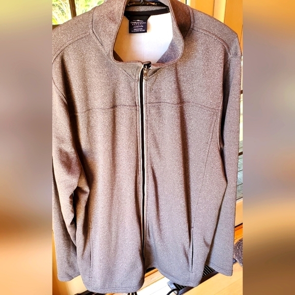 Charles River Apparel Heather Gray Cambridge Full Zip Mock Neck Sz. XL Jacket - Picture 1 of 12